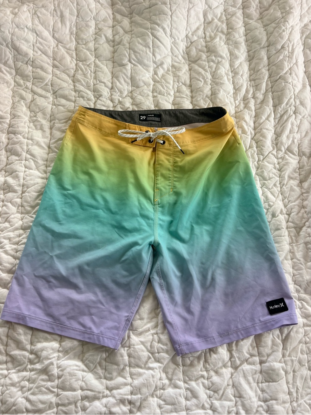 Hurley Men's  Phantom Board shorts Yellow to Green to Lavender Gradient